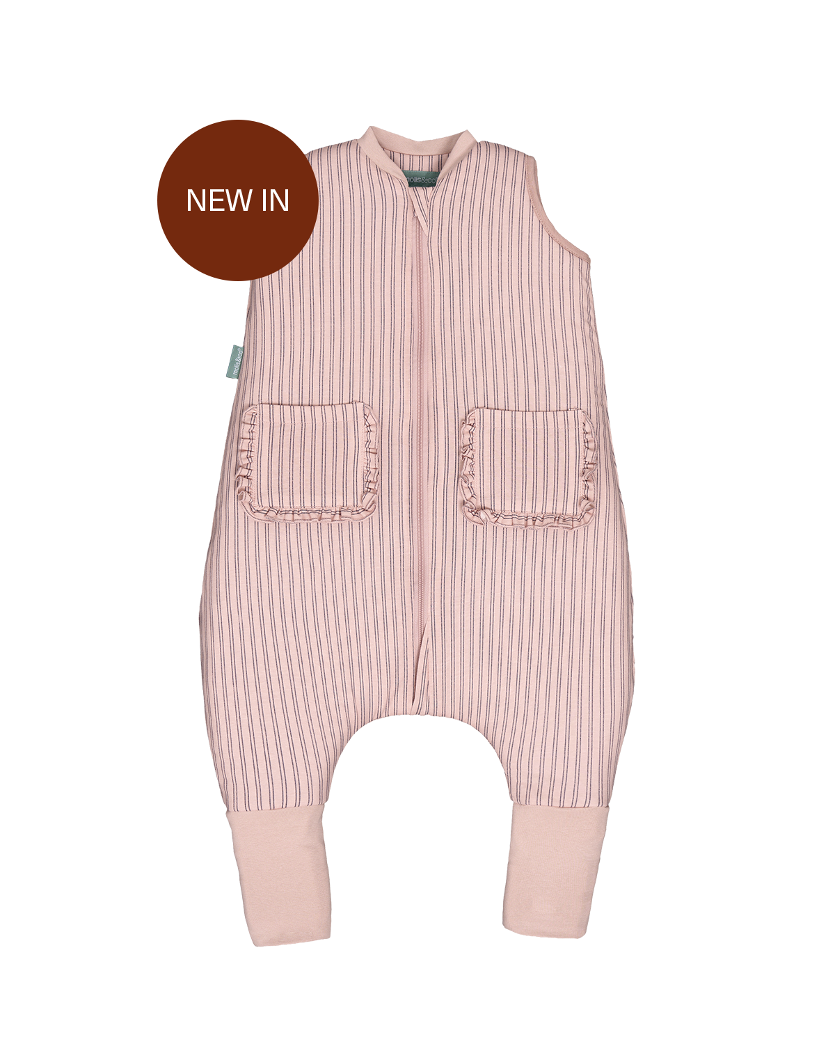 Pijama manta con calcetines antideslizantes - Navy and Pink Stripes - TOG 2.5