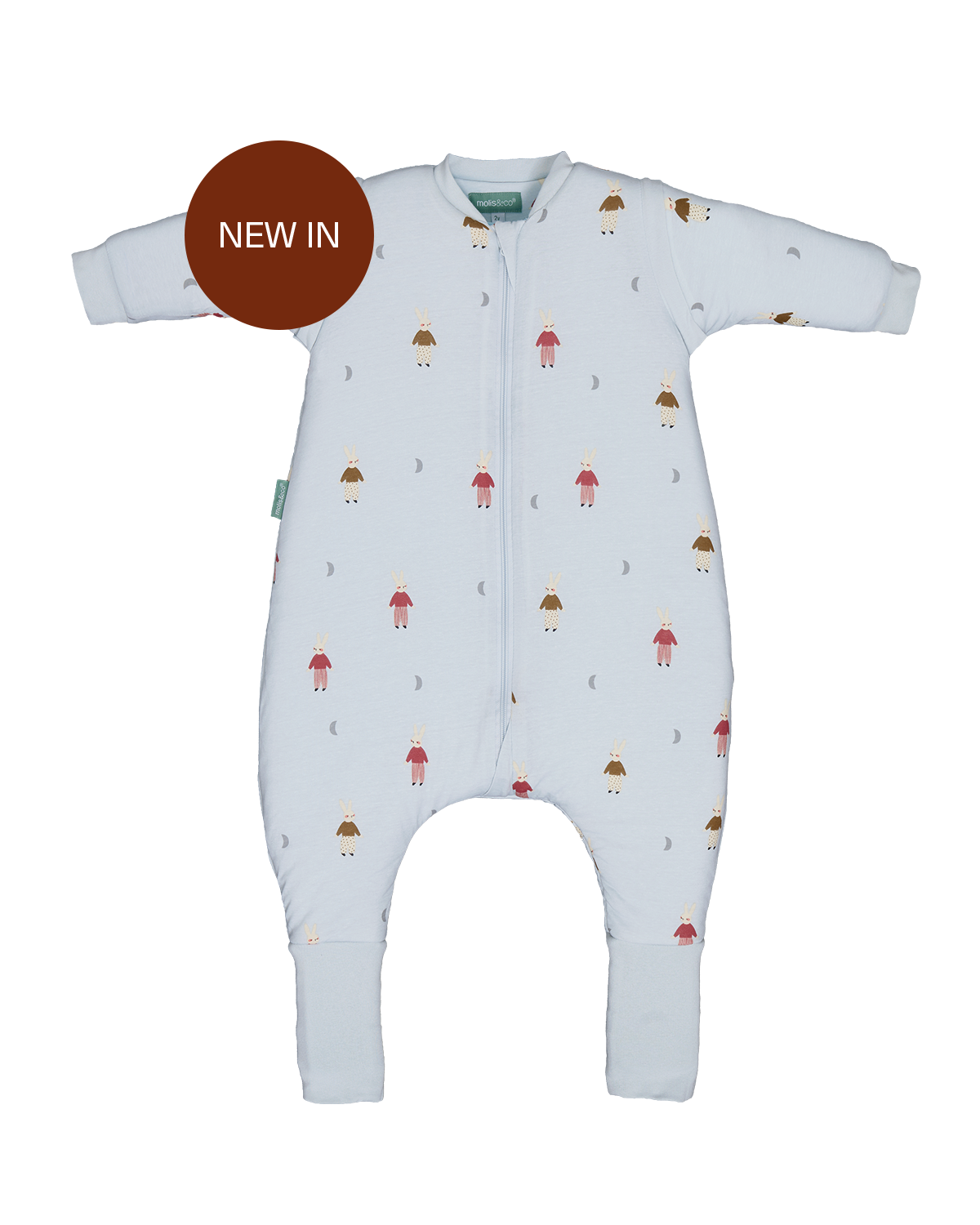 Pijama manta con mangas y calcetines antideslizantes - Sleepy Bunnies - TOG 2.5