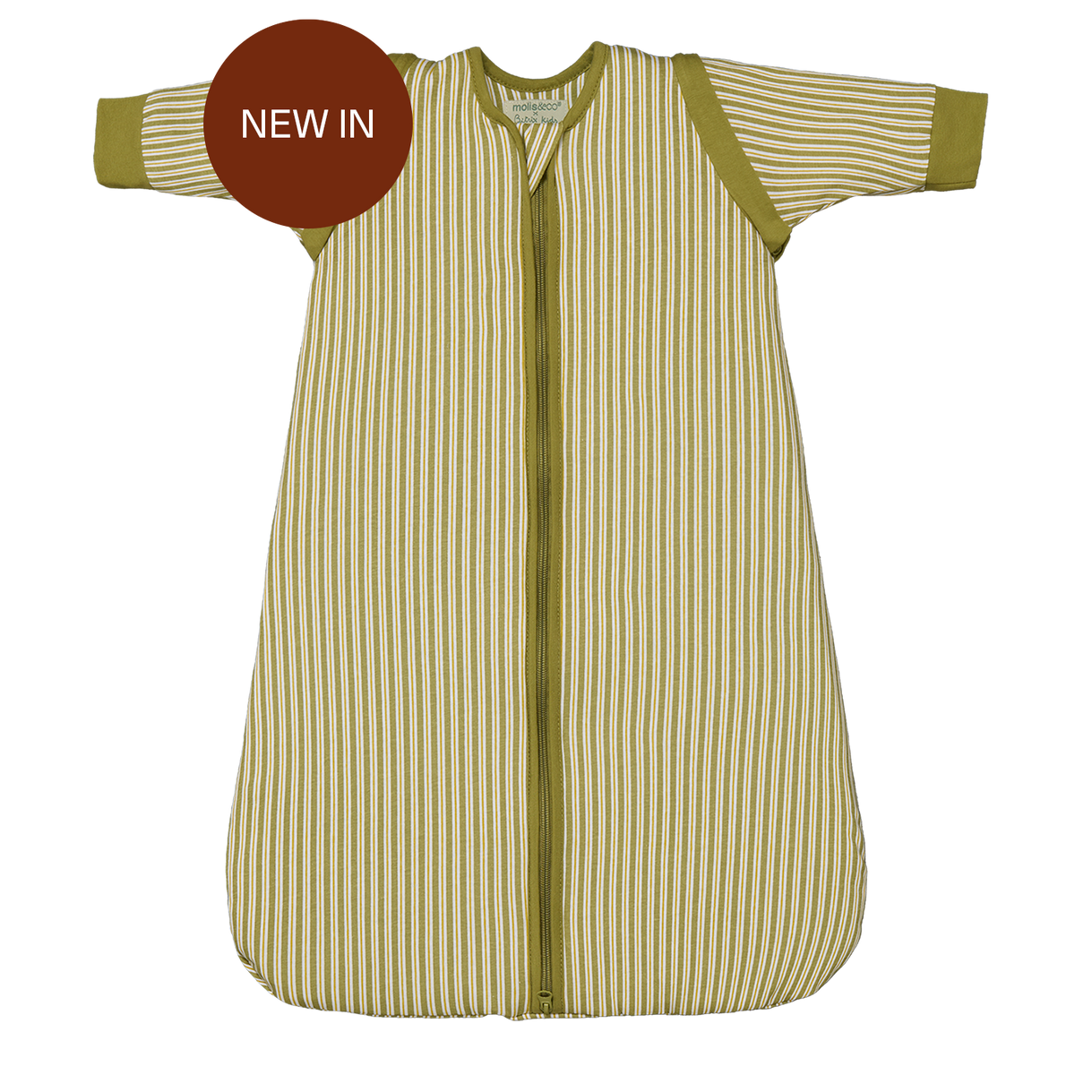 Baby sleeping bag - Olive Green Stripes - TOG 1