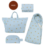 Pack paseo Colima (4 productos): Saco para capazo + shopper bag + cambiador + neceser de viaje