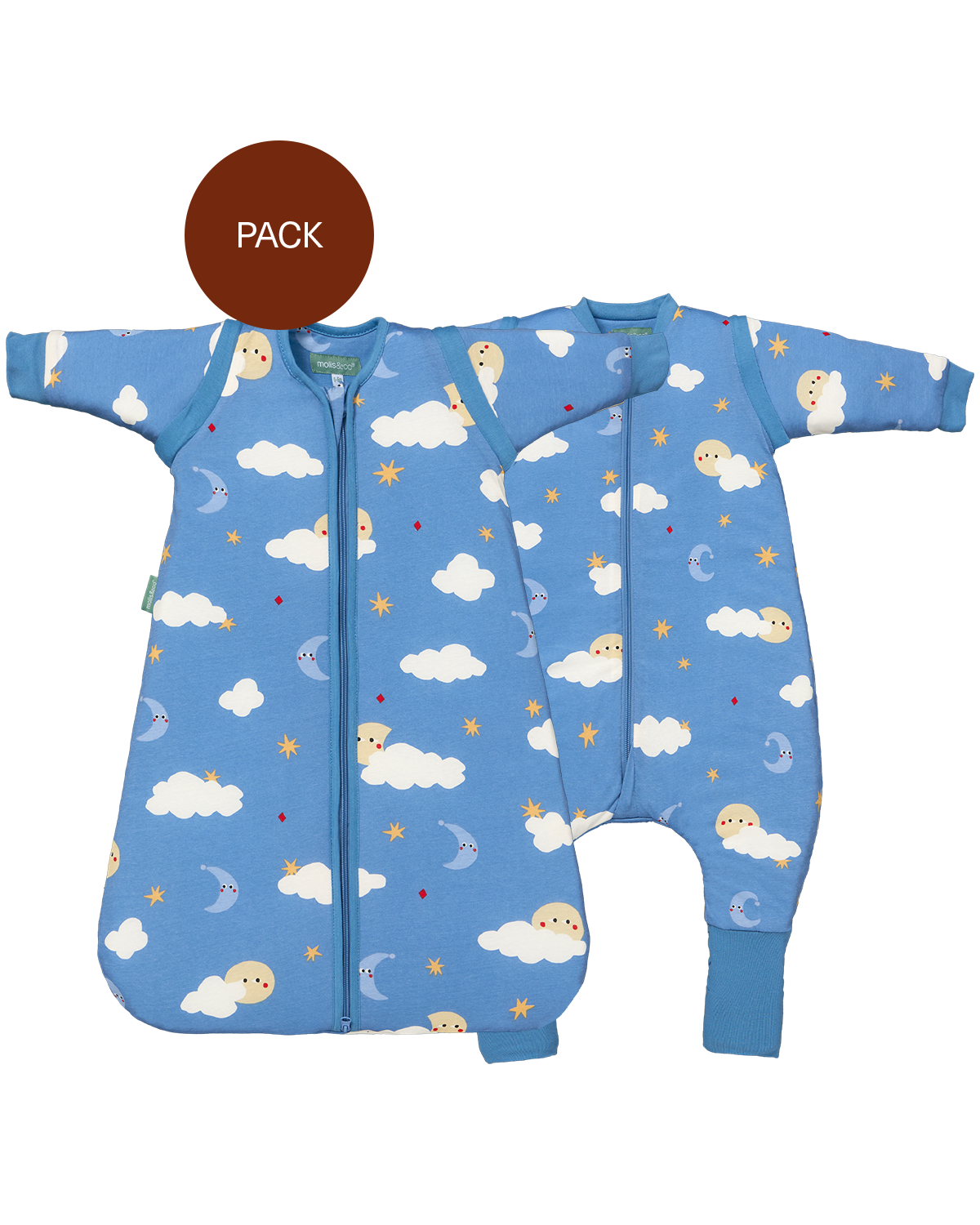 Brüder-Pack Good Night (2 Produkte): Schlafsack mit Füßen + Baby-Schla