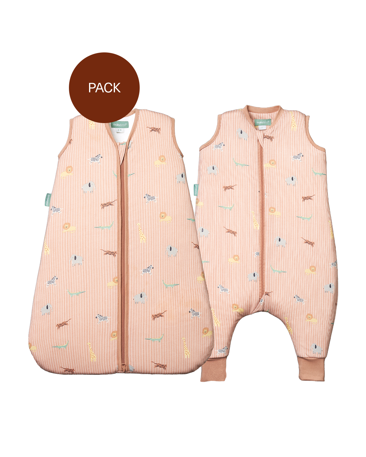 Pack hermanos Jungle (2 productos): Pijama manta + Saco de dormir TOG 1