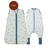 Siblings Mushrooms Pack (2 products): Sleeping jumpsuit + TOG 1 sleeping bag