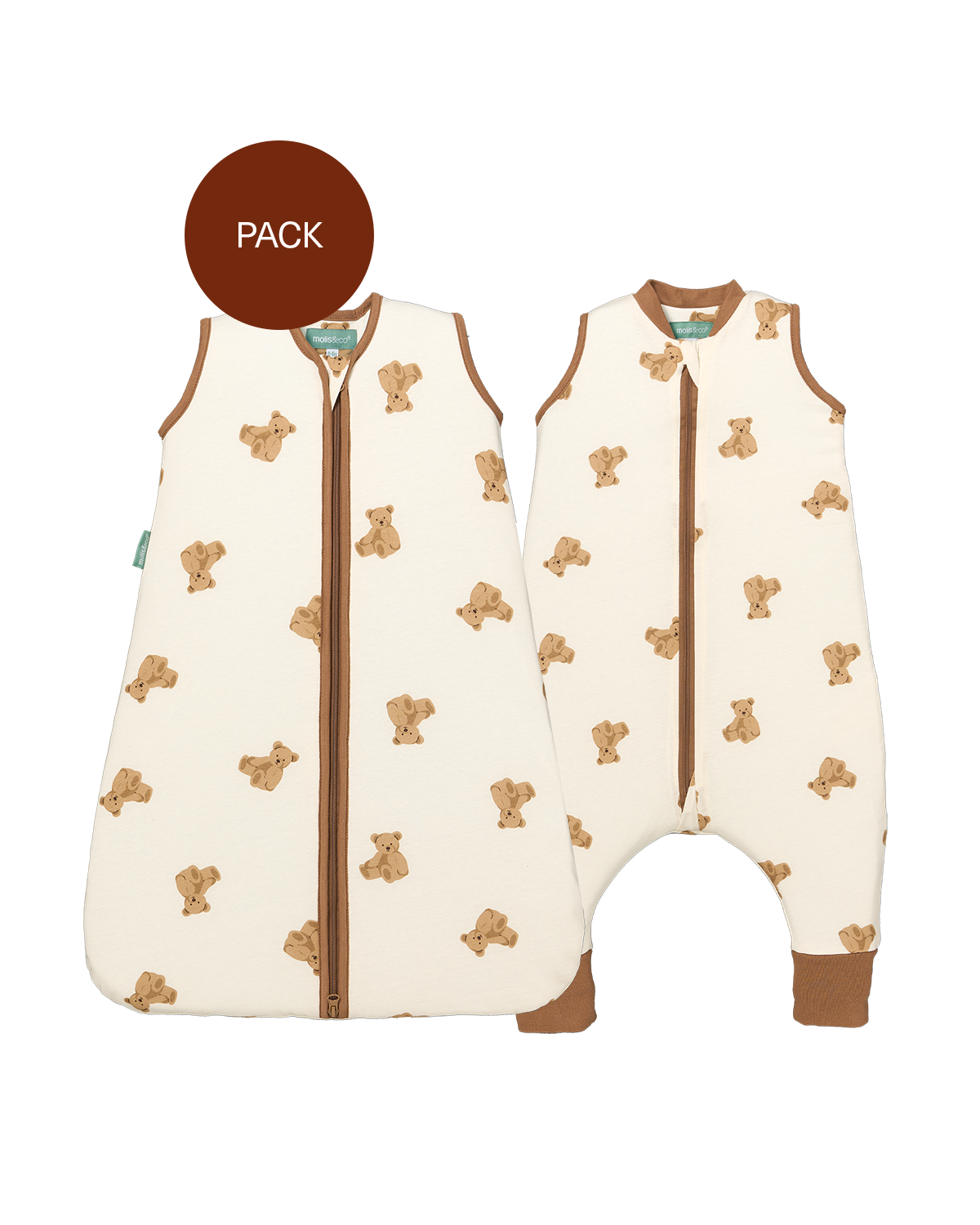 Pack hermanos Teddy (2 productos): Pijama manta + Saco de dormir TOG 1