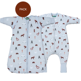 Pack hermanos Winter Animals (2 productos): Pijama manta + saco de dormir TOG 2.5