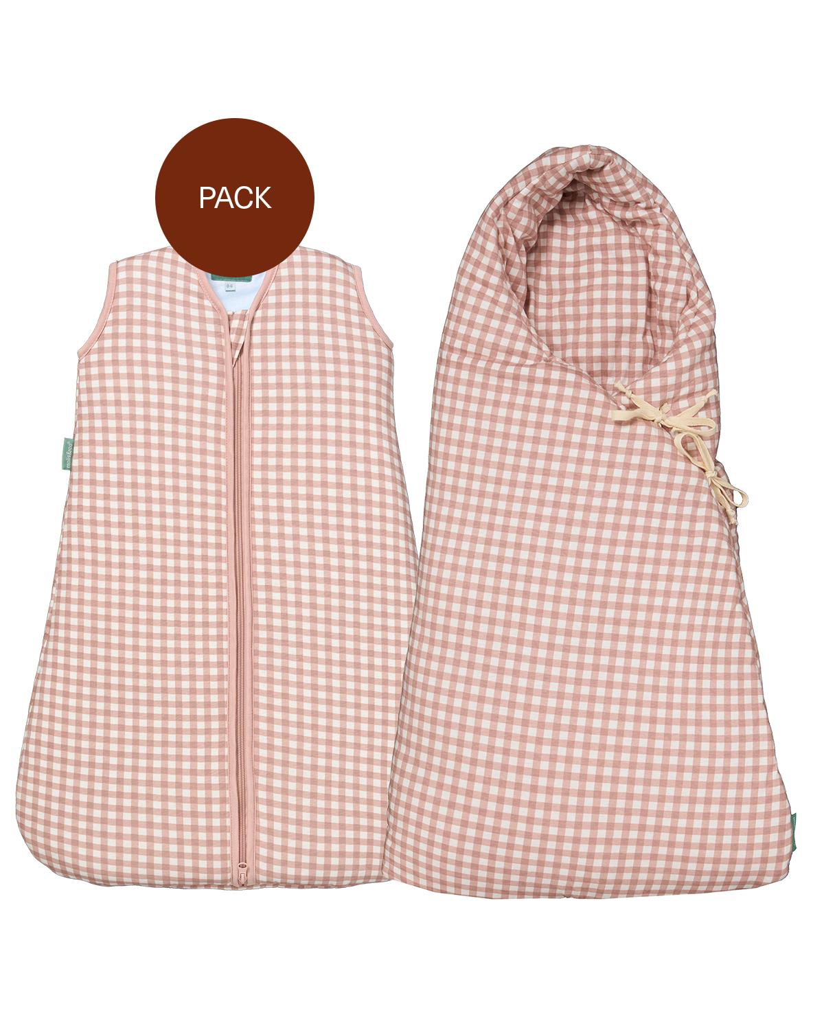 Pack Dusty Rose (2 products): winter footmuff + sleeping bag TOG 2.5
