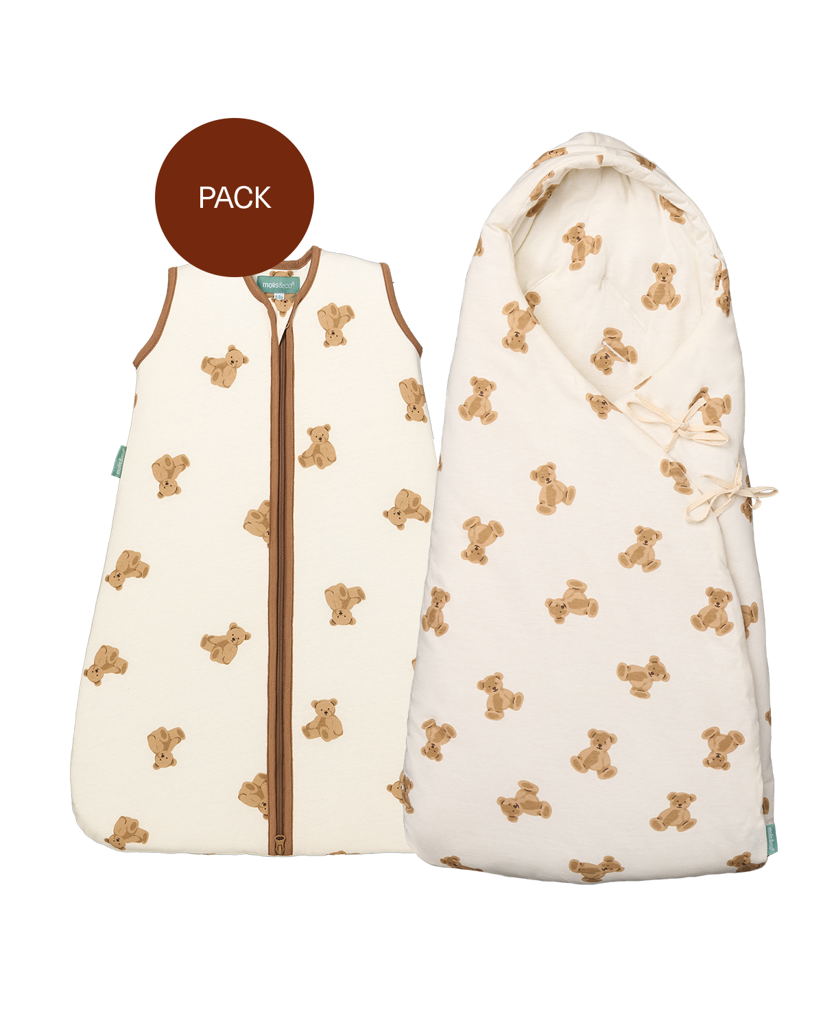 Pack paseo Teddy (2 productos): saco de capazo de entretiempo + saco de dormir TOG 1