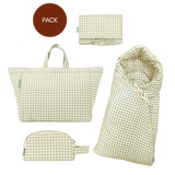 Walking pack Mint Tea (products): Carricot footmuff + shopper bag + changing mat + travel bag