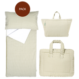 Reiseset: Bettdecke (TOG 1), Einkaufstasche & Reisekoffer Mint Tea
