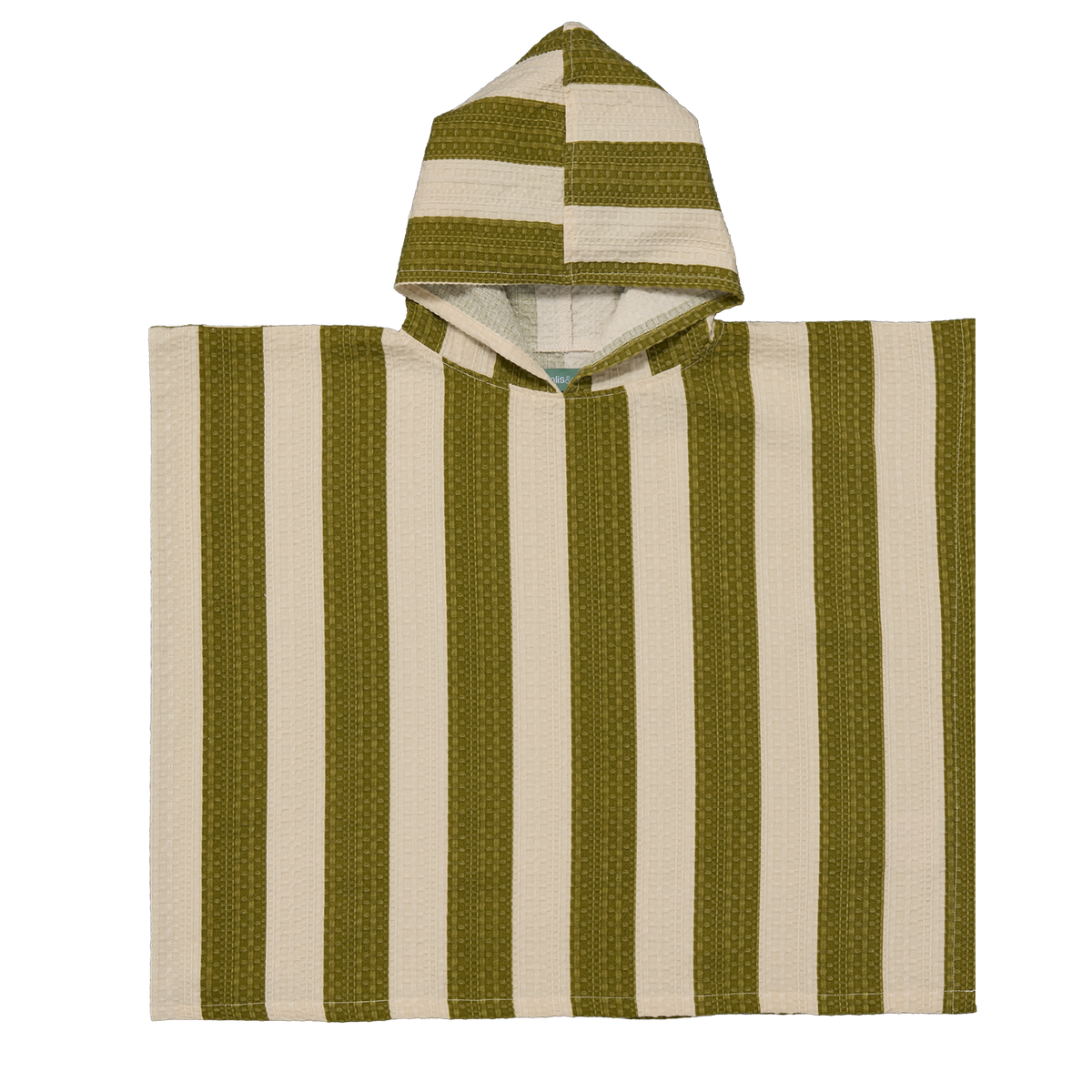 Poncho Towel - Khaki & Cream Stripes