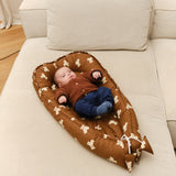 Pack Teddy Mocca (3 products): crawling blanket + baby nest + tog 1 baby sleeping bag