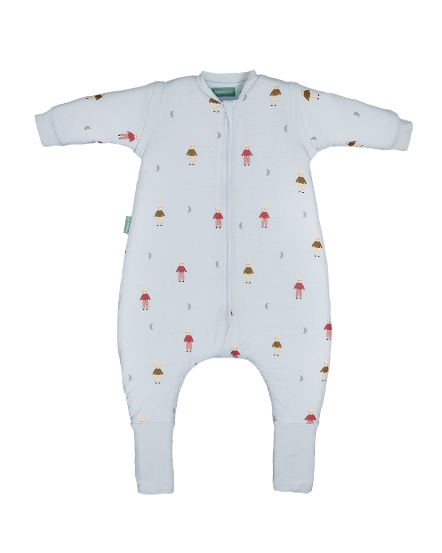 Schlafsack mit Ärmeln und rutschfesten Socken – Sleepy Bunnies - TOG 2.5