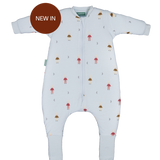 Sleeping jumpsuit with sleeves and socks - Sleepy Bunnies - TOG 2.5