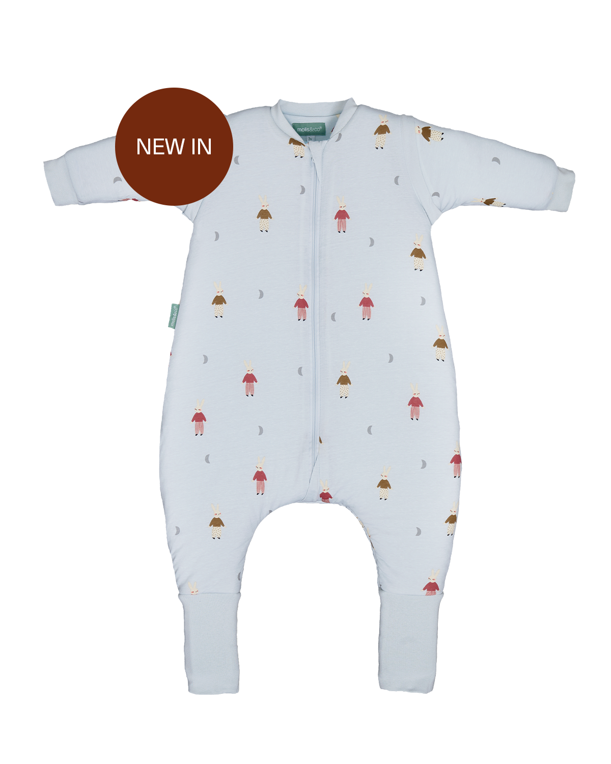 Pijama manta con mangas y calcetines antideslizantes - Sleepy Bunnies - TOG 2.5