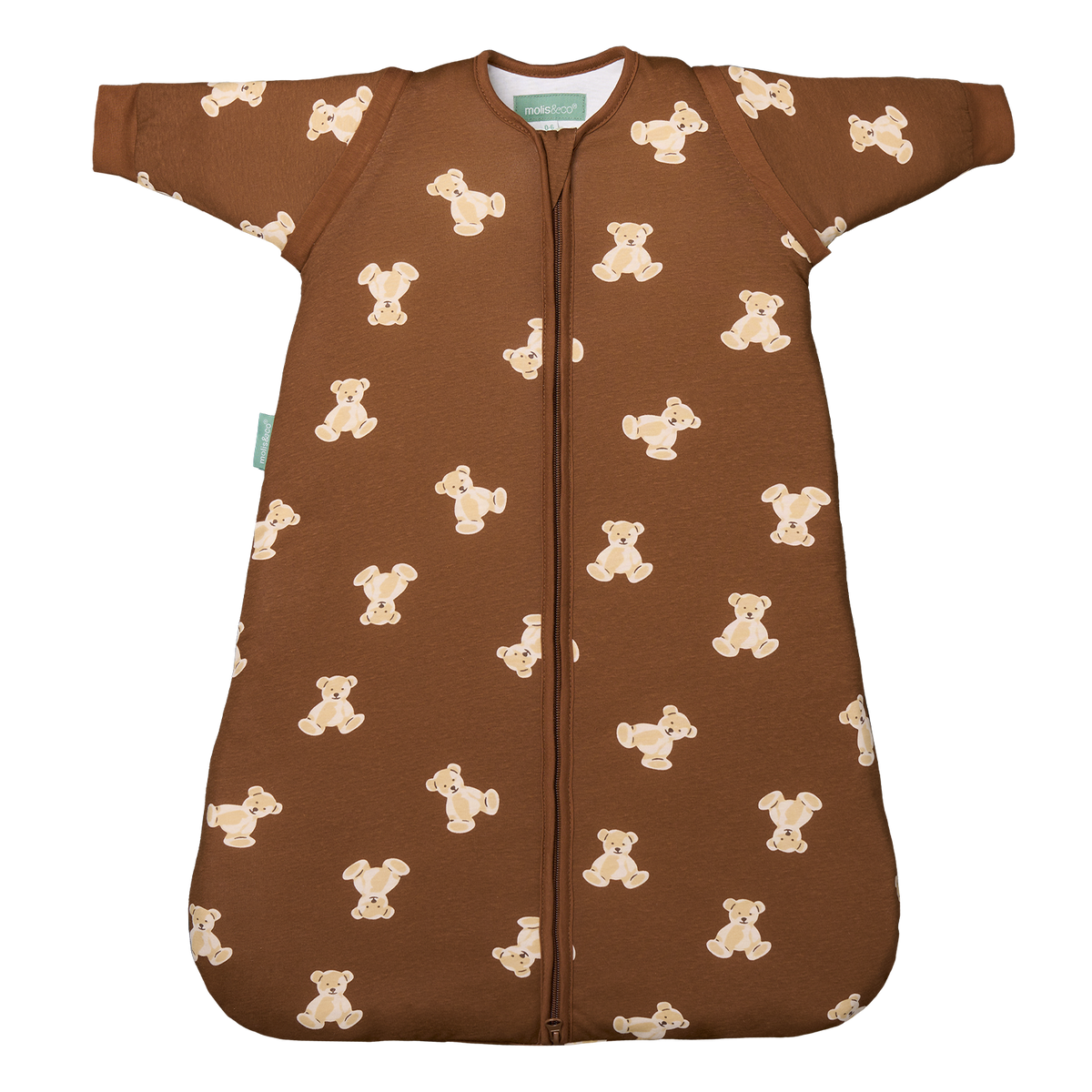 Babyschlafsack mit ärmeln – Teddy mocca - TOG 1