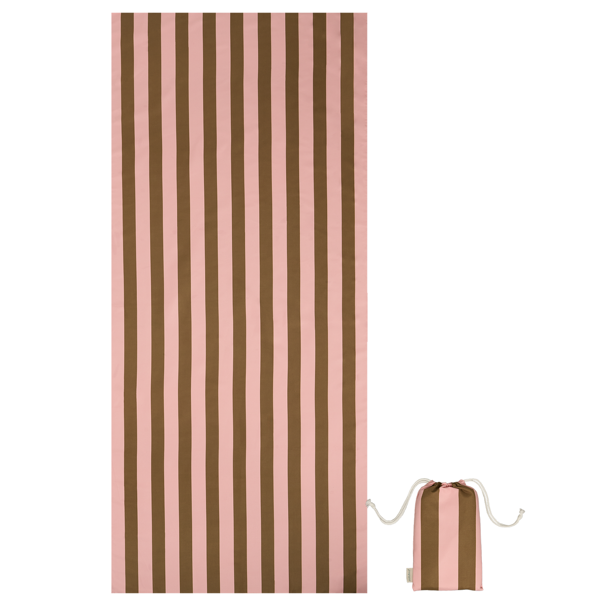 Mikrofaserhandtücher –  Khaki & Rose Stripes