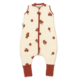 Sleeping jumpsuit with a removable non-slip socks - Tomatoes - TOG 1