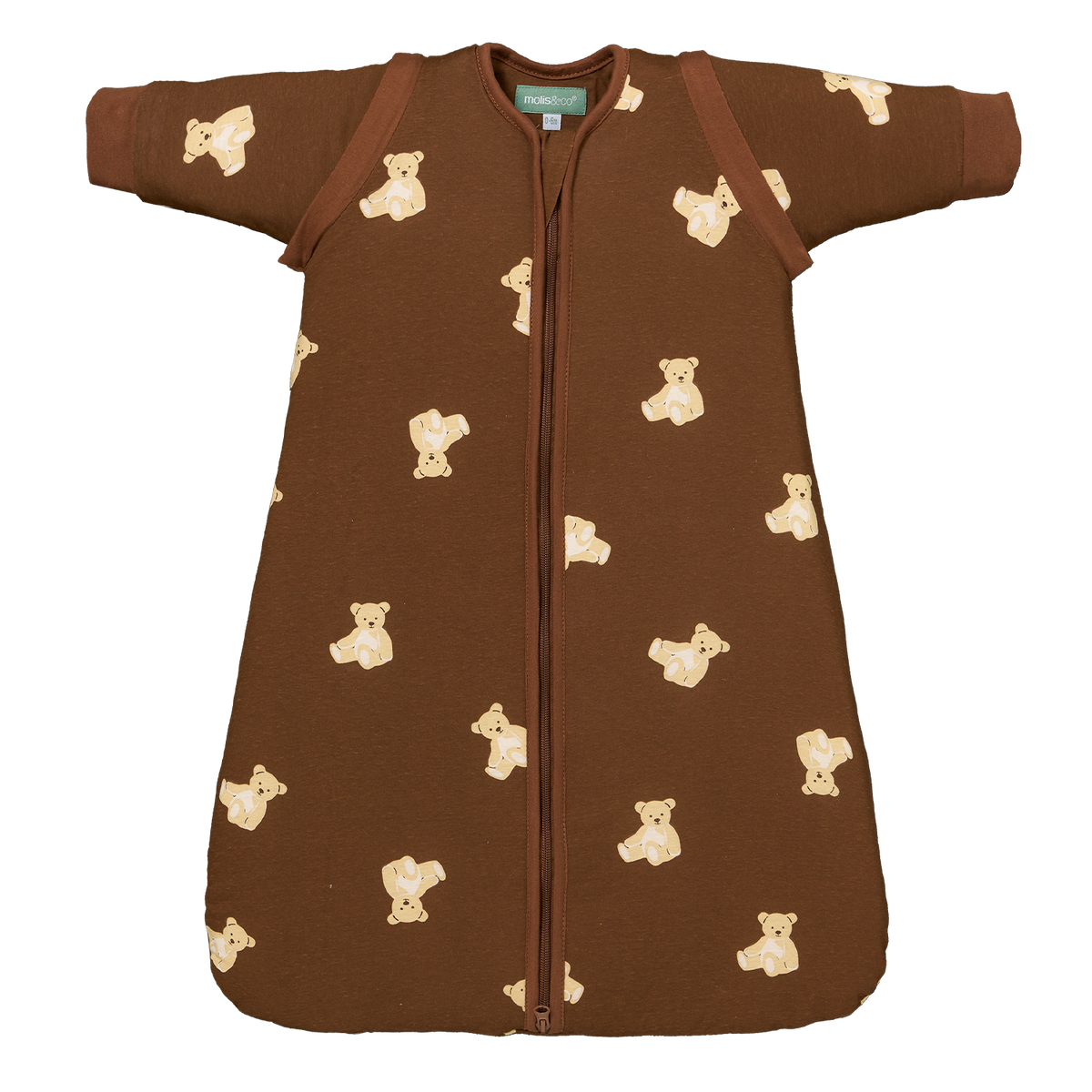Babyschlafsack mit ärmeln – Teddy mocca - TOG 1
