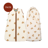 Teddy Pack (2 products): mid-season footmuff + TOG 1 sleeping bag