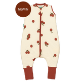 Sleeping jumpsuit with a removable non-slip socks - Tomatoes - TOG 1