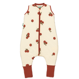 Sleeping jumpsuit with a removable non-slip socks - Tomatoes - TOG 1