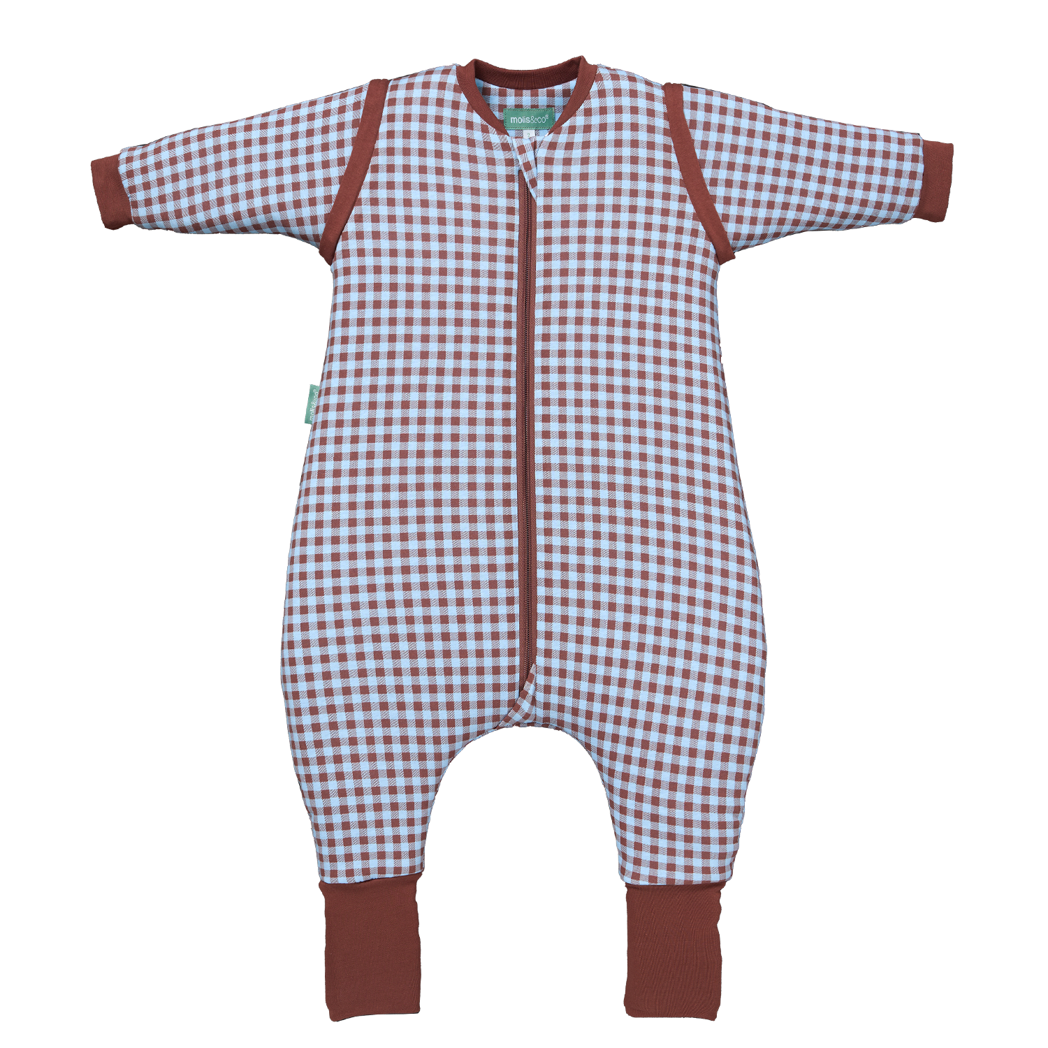 Gigoteuse à pieds avec manches et chaussettes antidérapantes - Vichy B