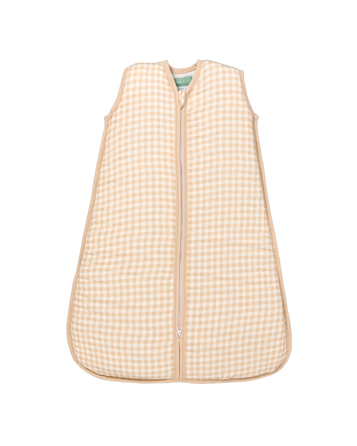 Baby sleeping bag - Bamboo muslin - Vichy Sand - TOG 1