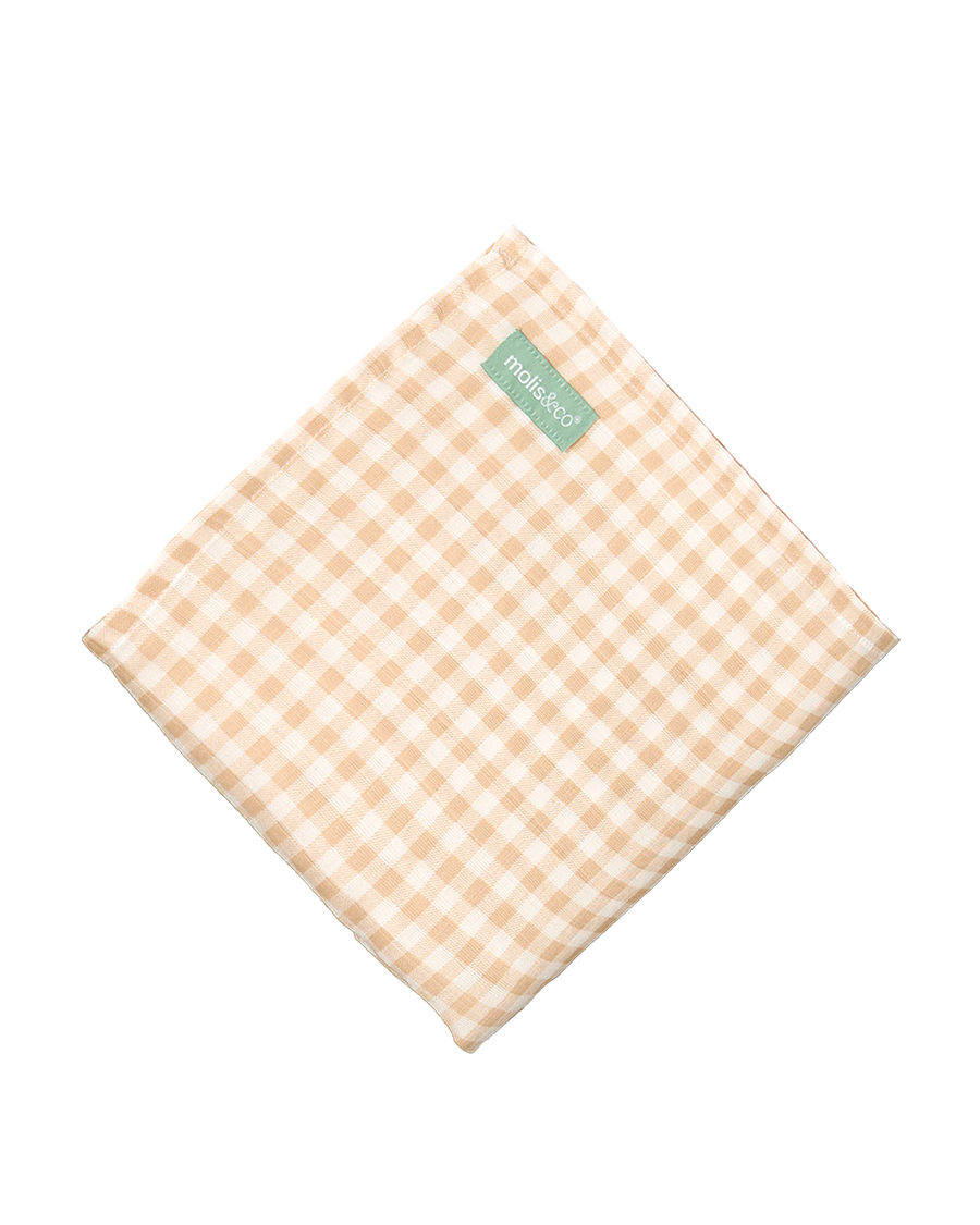 Coperta in mussola di bambu - Vichy Sand