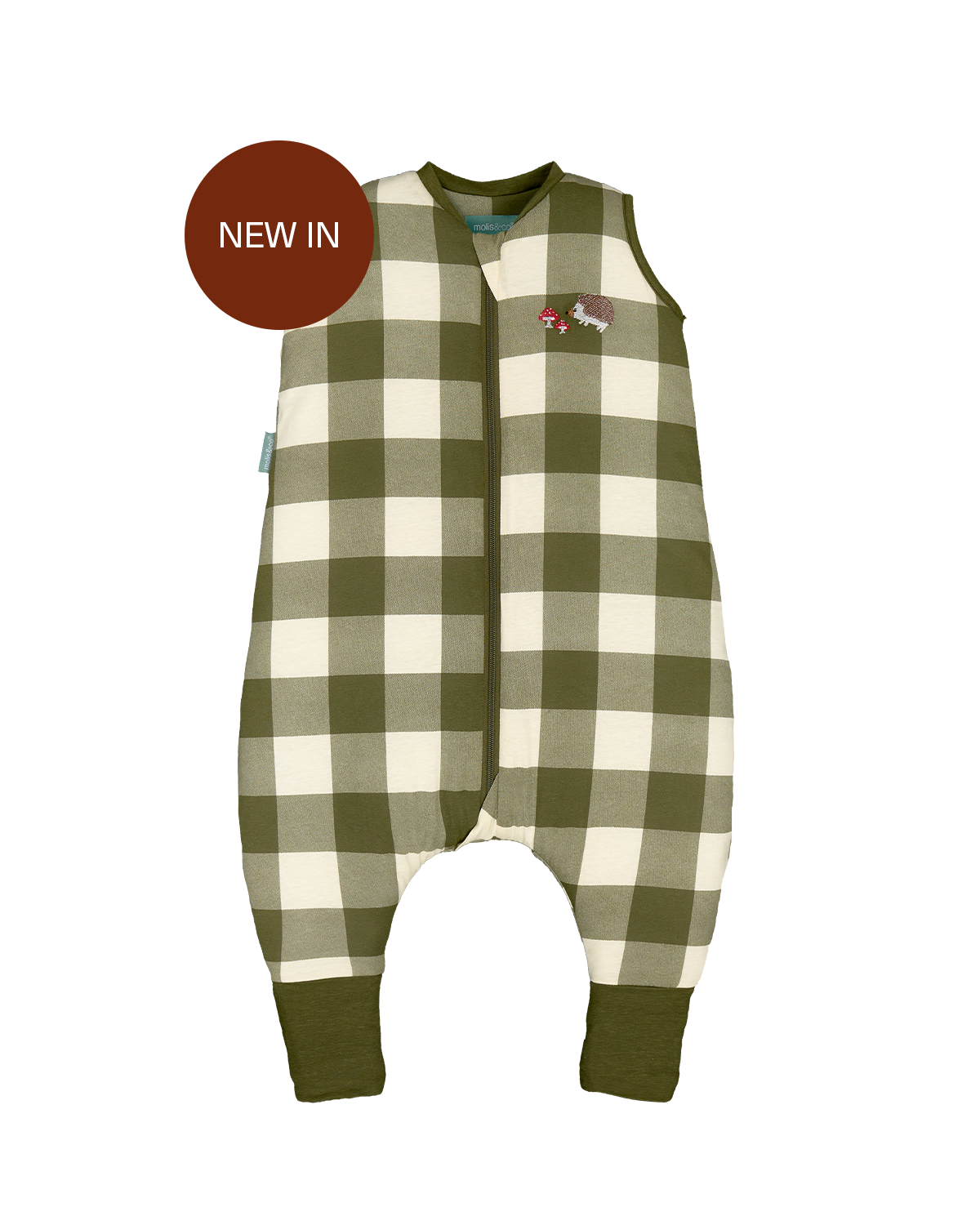 Sleeping jumpsuit with socks - Vichy Forest - TOG 2.5