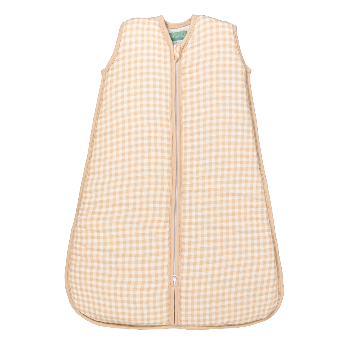 Baby sleeping bag - Bamboo muslin - Vichy Sand - TOG 1