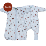 Pack hermanos Winter Animals (2 productos): Pijama manta + saco de dormir TOG 2.5