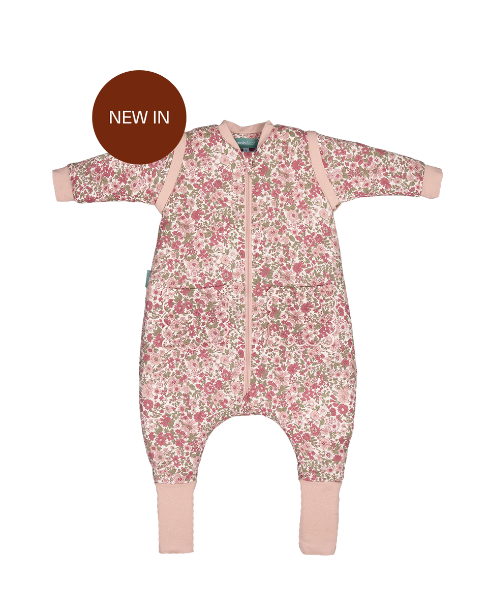 Sleeping jumpsuit with sleeves and socks - Winter Commelina - TOG 2.5