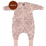 Sleeping jumpsuit with sleeves and socks - Winter Commelina - TOG 2.5