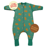 Sleeping jumpsuit with sleeves and socks - Gingerbread - TOG 2.5
