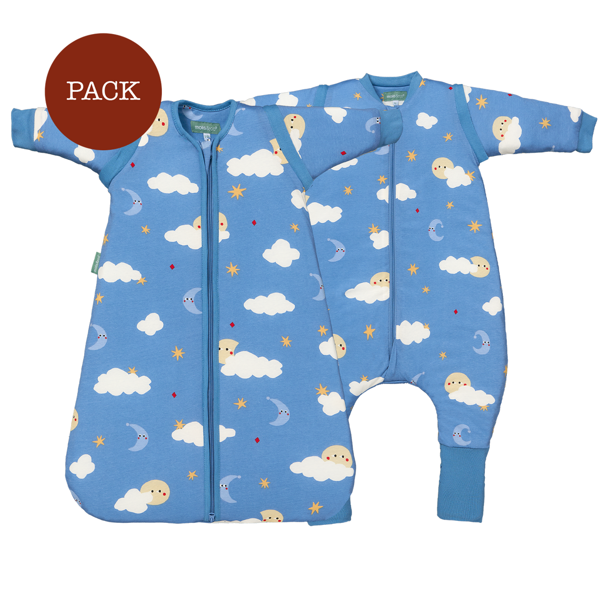Brothers Pack Good Night (2 products): jumpsuit + baby sleeping bag TOG 1