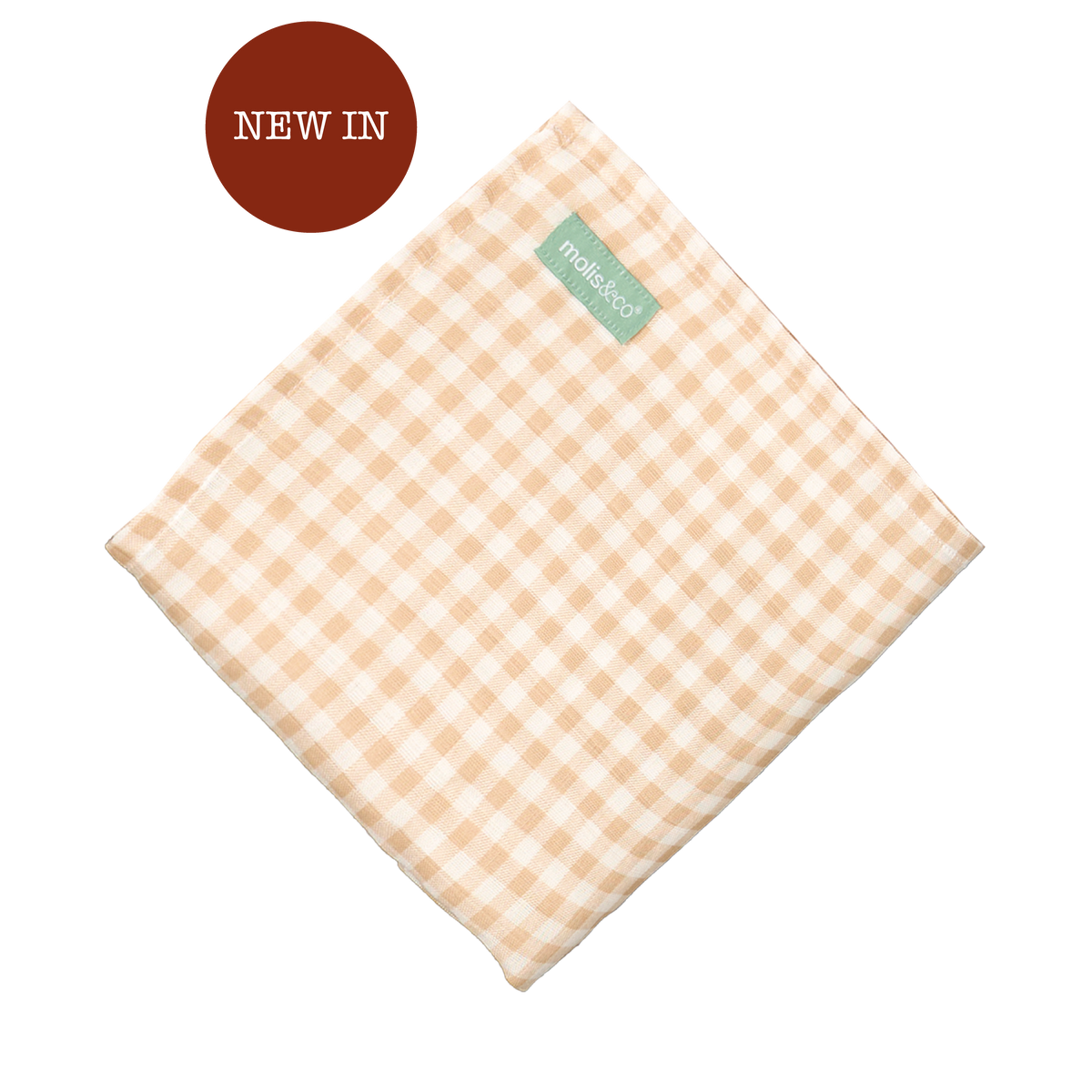 Coperta in mussola di bambu - Vichy Sand