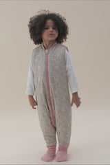 SLEEPING JUMPSUIT - PASTEL FLORAL - TOG 2.5 - WITH SOCKS