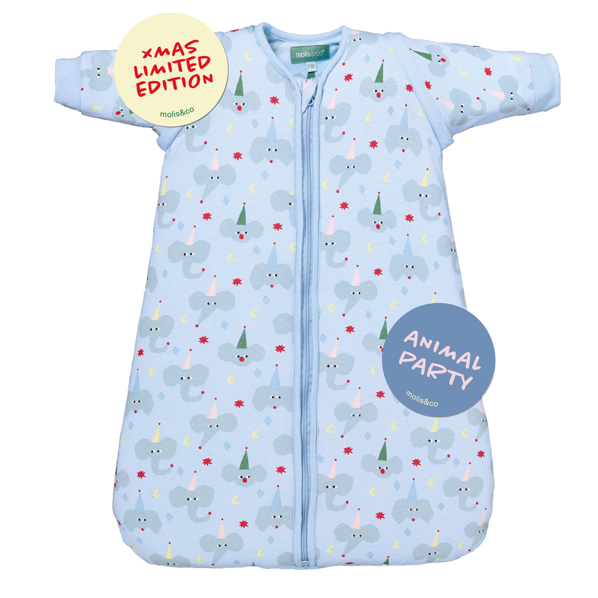 Saco de dormir bebé con mangas - Animal party - TOG 2.5