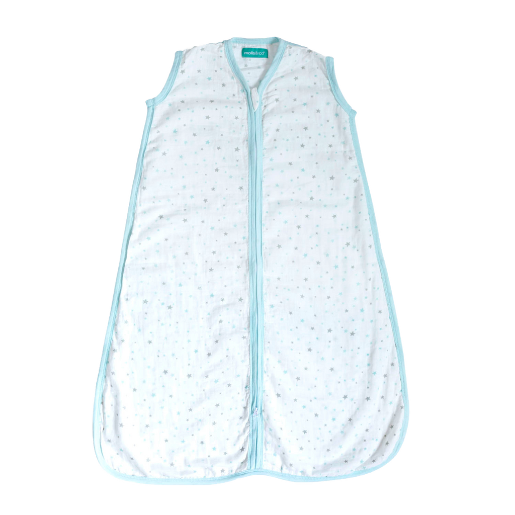 Baby sleeping bag. Summer season. Blue Sky model. Cotton. – molisandco
