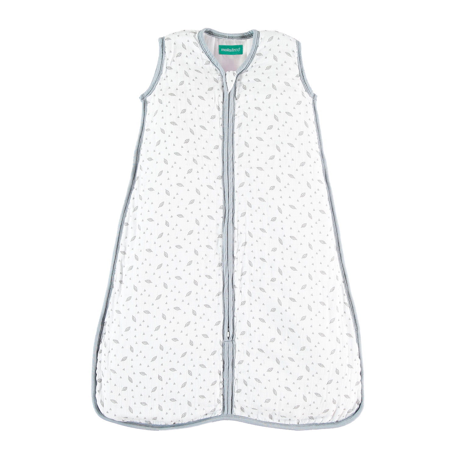 Baby sleeping bag. Summer season. Leafs model. Bamboo and cotton