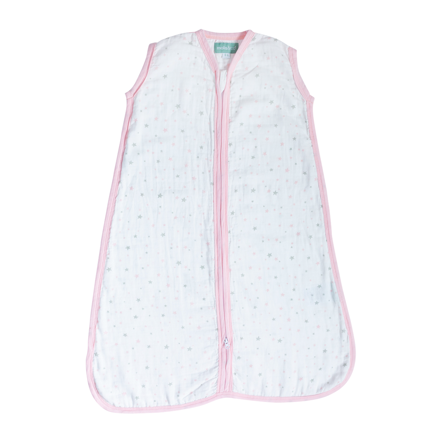 Baby sleeping bag. Summer season. Pink Sky model. Cotton. molisandco